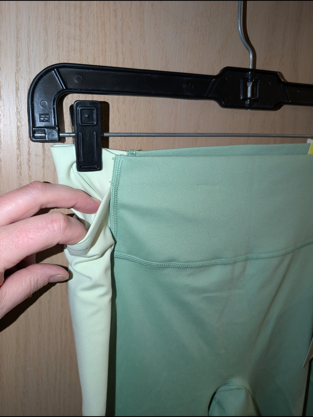 NWT all in motion Teal & Mint Colorblock Active Leggings Pair - Picture 9 of 14